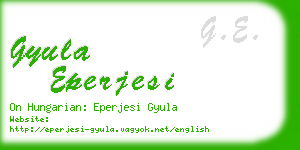 gyula eperjesi business card